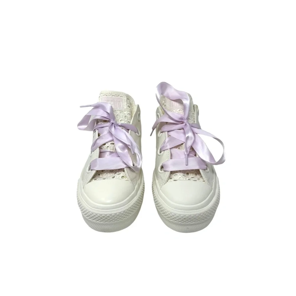 Converse Chuck Taylor Lift Platform Low Shoe Women Sneakers Egret Canvas A10301C